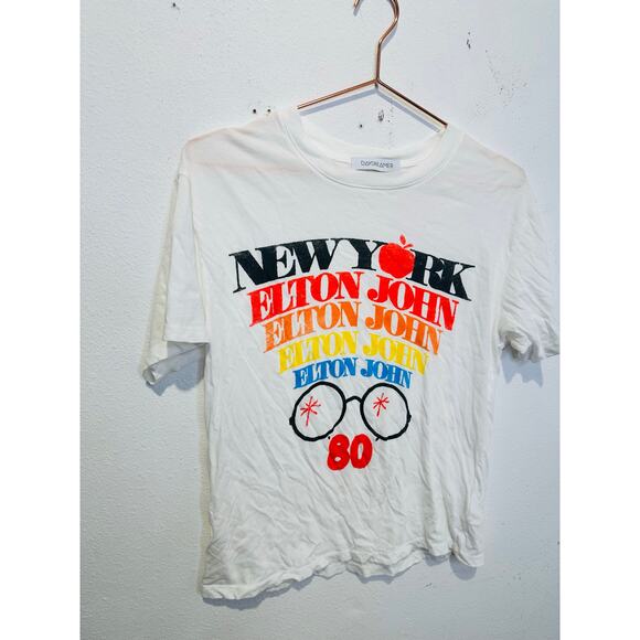 DAYDREAMER Elton John New York Boyfriend Tee size Extra Small Flawed - Picture 8 of 8